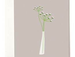 Trauerkarte "Slim White Vase" - Beleid