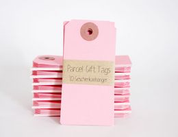 10 Geschenkanhänger rosa
