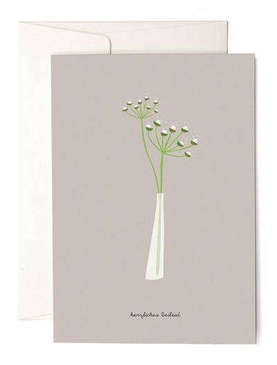 Trauerkarte "Slim White Vase" - Beleid
