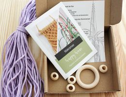 DIY Kit - Makramee Blumenampel mit Anleitung - lavender